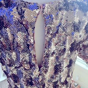 Gorgeous pink sequins maxi dress